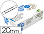 CLIPS LIDERPAPEL N1 LABIADOS 20 MM CAJA DE 100 UNIDADES