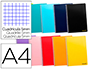 CUADERNO ESPIRAL LIDERPAPEL A4 MICRO SMART TAPA BLANDA 80H60GR CUADRO 5MM DOBLE MARGEN 4 TALADROS COLORES SURTIDOS