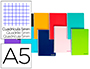CUADERNO ESPIRAL LIDERPAPEL A5 MICRO SMART TAPA BLANDA 80H60GR CUADRO 5MM 6 TALADROS COLORES SURTIDOS