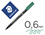 ROTULADOR STAEDTLER LUMOCOLOR RETROPROYECCION PUNTA DE FIBRAPERMANENTE 318-5 VERDE PUNTA FINA REDONDA 0.6 MM