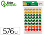 GOMETS ESCOLAR LIDERPAPEL CARAS BOLSA DE 12 HOJAS 48 CARAS POR HOJA COLORES SURTIDOS