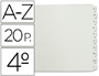 SEPARADOR ALFABETICO MULTIFIN 3003 PLASTICO CUARTO APAISADO