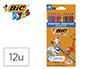 LAPICES DE COLORES BIC EVOLUTION STRIPES CAJA DE 12 COLORES SURTIDOS