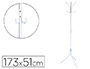 PERCHERO METALICO Q-CONNECT BLANCO 8 COLGADORES 173X51 CM