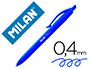 BOLIGRAFO MILAN P1 RETRACTIL 1 MM TOUCH AZUL