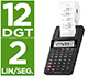 CALCULADORA CASIO IMPRESORA PANTALLA LC PAPEL 58MM HR-8RCE12 DIGITOS AC/DC PILAS COLOR NEGRO