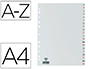 SEPARADOR ALFABETICO ELBA PLASTICO 120 MC FOLIO 16 TALADROS A-Z GRIS
