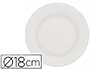 PLATO PAPEL RECICLABLE BLANCO 18 CM PAQUETE 50 UNIDADES
