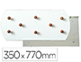 PERCHERO SIE PARED BLANCO 8 COLGADORES MADERA HAYA 350X770 MM
