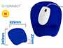 ALFOMBRILLA PARA RATON Q-CONNECT CON REPOSAMUECAS ERGONOMICA DE GEL COLOR AZUL 225X240X20 MM