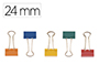 PINZA METALICA Q-CONNECT REVERSIBLE N.2 24 MM CAJA DE 10 UNIDADES COLORES SURTIDOS