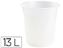 PAPELERA PLASTICO Q-CONNECT TRANSPARENTE 13 LITROS 275X285 MM