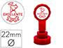 SELLO ARTLINE EMOTICONO EXCELENTE COLOR ROJO 22 MM DIAMETRO