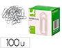 CLIPS NIQUELADOS Q-CONNECT N4 50 MM CAJA DE 100 UNIDADES