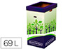 CONTENEDOR PAPELERA RECICLAJE FELLOWES CARTON DOBLE 100% RECICLADO MONTAJE MANUAL ENTRADA SUPERIOR 69 LITROS