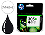 INK-JET HP 305XL DESKJET 1210 / 1212 / 1255 / 2732 / 2752 / 4155 / 4158 ENVY 6020 / 6052 /6055 / 6420 NEGRO 240