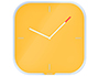RELOJ LEITZ COSY DE PARED SILENCIOSO CRISTAL 30X30 CM AMARILLO