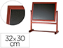 PIZARRA MARRON LIDERPAPEL PARA HOSTELERIA DOBLE CARA VOLTEABLE CON SUPERFICIE PARA ROTULADORES 32X30 CM