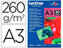 PAPEL FOTOGRAFICO BROTHER PREMIUM PLUS BRILLO DIN A3 260G/M2 INK-JET PACK DE 20 HOJAS