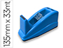 PORTARROLLO SOBREMESA Q-CONNECT PLASTICO PARA CINTA DE 33 MT COLOR AZUL 135X58X60 MM