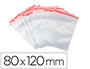 BOLSA PLASTICO AUTOCIERRE Q-CONNECT 80X120 MM PAQUETE DE 100 UNIDADES