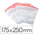 BOLSA PLASTICO AUTOCIERRE Q-CONNECT 175X250 MM PAQUETE DE 100 UNIDADES