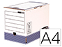 CAJA ARCHIVO DEFINITIVO FELLOWES A4 CARTON RECICLADO 100% LOMO 200 MM MONTAJE AUTOMATICO COLOR AZUL
