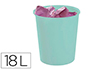 PAPELERA PLASTICO ARCHIVO 2000 ECOGREEN 100% RECICLADA 18 LITROS COLOR VERDE PASTEL