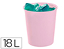 PAPELERA PLASTICO ARCHIVO 2000 ECOGREEN 100% RECICLADA 18 LITROS COLOR ROSA PASTEL