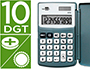 CALCULADORA LIDERPAPEL BOLSILLO XF15 10 DIGITOS CON TAPA SOLAR Y PILAS COLOR GRIS 123X75X12 MM