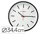 RELOJ Q-CONNECT DE PARED DE PLASTICO REDONDO 34,4 CM MOVIMIENTO SILENCIOSO COLOR NEGRO