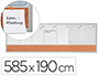 PLANIFICADOR SEMANAL NOBO MAGNETICO + TABLERO CORCHO HORIZONTAL CON MARCO DE ALUMINIO 585X190 MM