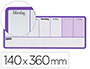 PLANIFICADOR SEMANAL NOBO MAGNETICO COLOR VIOLETA 140X360 MM