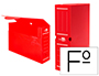 CAJA ARCHIVO DEFINITIVO PLASTICO LIDERPAPEL LOMO 100 MM ROJO 360X100X260 MM