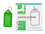 LLAVERO PORTAETIQUETAS Q-CONNECT PREMIUM COLOR VERDE CAJA DE 40 UNIDADES