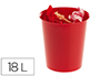 PAPELERA PLASTICO ARCHIVO 2000 ECOGREEN 100% RECICLADA 18 LITROS COLOR ROJO 290X310