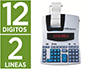 CALCULADORA IBICO 1231X IMPRESORA PANTALLA LCD PAPEL 57 MM 12 DIGITOS 2 COLORES IMPRESION BICOLOR