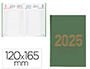 DIETARIO LIDERPAPEL 2025 OCTAVO 12X16,5 CM COLOR VERDE PAPEL 70 GR