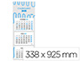 CALENDARIO PARED LIDERPAPEL 3 MESES VISTAS 2025 PLEGABLE 33X70 CM PAPEL 90 GR