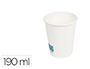 VASO DE PAPEL BLANCO BUNZL RECICLABLE PEFC 190 ML APTO BEBIDAS FRIAS Y CALIENTES PAQUETE DE 50 UNIDADES