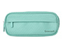 ESTUCHE PORTATODO LIDERPAPEL CLASSIC OVALADO 2 CREMALLERAS CON BOLSILLO DELANTERO 210X90MM VERDE MANZANA