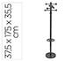 PERCHERO METALICO MAUL GRANDO 8 COLGADORES Y PARAGUERO COLOR NEGRO 375X1750X365 MM