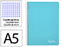 CUADERNO ESPIRAL LIDERPAPEL DIN A5 WITTY TAPA DURA 80H 90GR CUADRO 4MM CON MARGEN COLOR AZUL