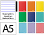 CUADERNO ESPIRAL LIDERPAPEL A5 MICRO WITTY TAPA DURA 120H 90GR HORIZONTAL 8MM 5 BANDAS 6 TALADROS COLORES SURTIDOS