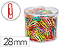 CLIPS COLORES LIDERPAPEL BOTE 1000 UNIDADES COLORES SURTIDOS