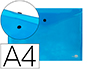 CARPETA LIDERPAPEL DOSSIER BROCHE 34042 POLIPROPILENO DIN A4 AZUL TRANSPARENTE 50 HOJAS