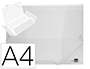 CARPETA LIDERPAPEL GOMAS SOLAPAS 34964 POLIPROPILENO DIN A4 TRANSPARENTE TRANSLUCIDO