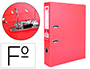 ARCHIVADOR DE PALANCA LIDERPAPEL FOLIO DOCUMENTA FORRADO PVC CON RADO LOMO 75MM ROJO COMPRESOR METALICO