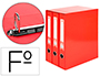 MODULO LIDERPAPEL 3 ARCHIVADORES FOLIO 2 ANILLAS MIXTAS 40MM ROJO