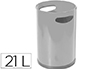 PAPELERA METALICA CON ASAS 101 GRIS 32X21 CM